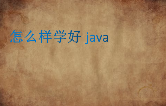 怎么樣學好java