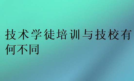 技術學徒培訓與技校有何不同